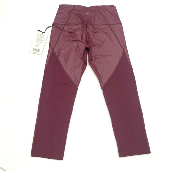 NEW 90 Degree by Reflex Women Waistband Capri Legging Size S Cherry Great Gift - Picture 5 of 10